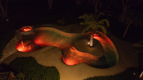 Larsen's Pool Neaves Pool & Spa Evening Aerial-4