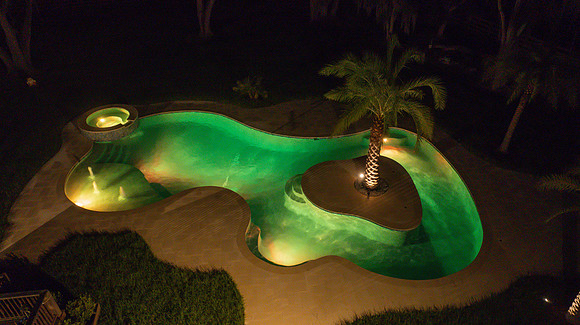 Larsen's Pool Neaves Pool & Spa Evening Aerial-6