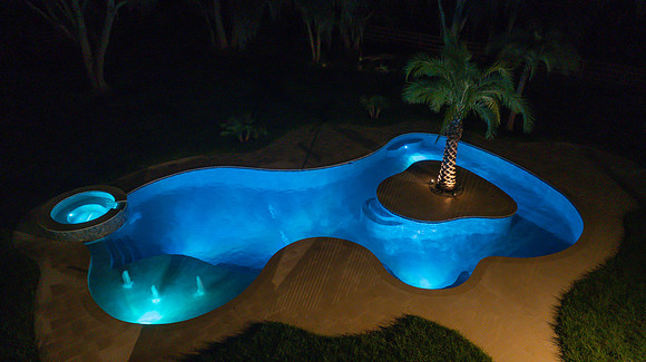 Larsen's Pool Neaves Pool & Spa Evening Aerial-9