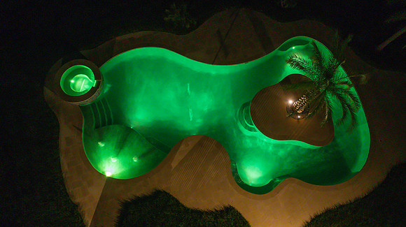 Larsen's Pool Neaves Pool & Spa Evening Aerial-11