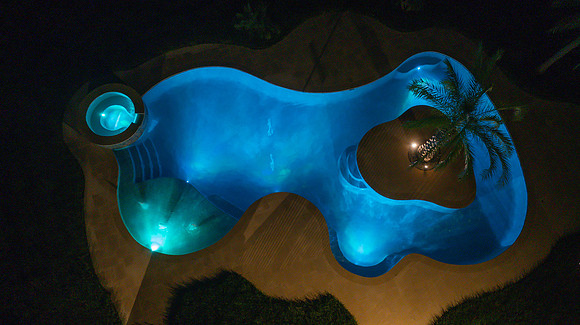 Larsen's Pool Neaves Pool & Spa Evening Aerial-20