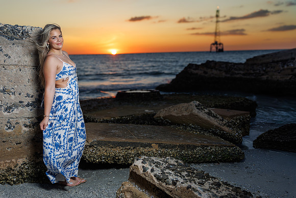 Bailey Long Senior Portraits Fort Desoto-75