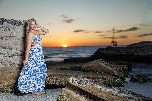 Bailey Long Senior Portraits Fort Desoto-77