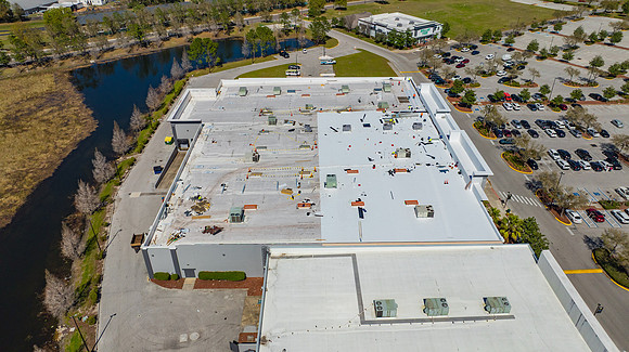 Nations Roofing during construction Planet Fitness -1