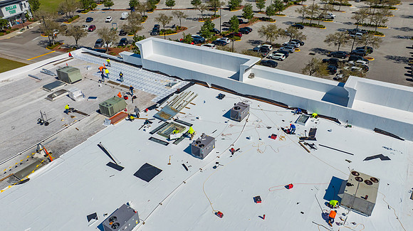 Nations Roofing during construction Planet Fitness -15