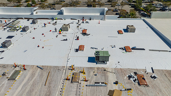 Nations Roofing during construction Planet Fitness -13