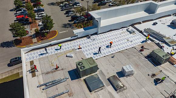 Nations Roofing during construction Planet Fitness -16