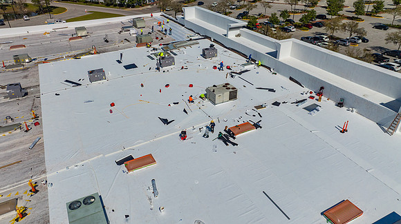 Nations Roofing during construction Planet Fitness -14
